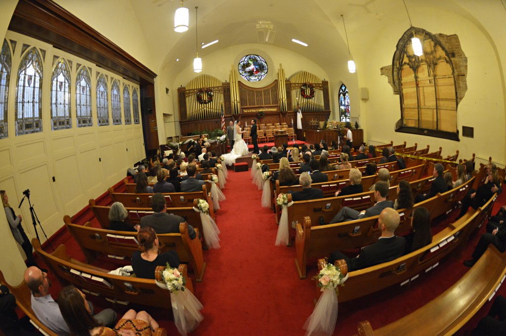 Alison and Austen chose this church for their ceremony.  It was less than 3 miles from the location of the reception.  Photo courtesy of John Arcara Photography