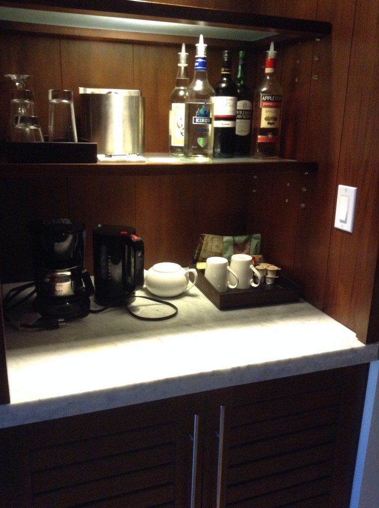 Butler Suite Beverage Station and Mini Fridge can be customized.